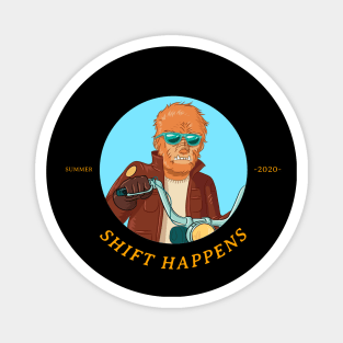 Shift Happens Biker Werewolf Magnet